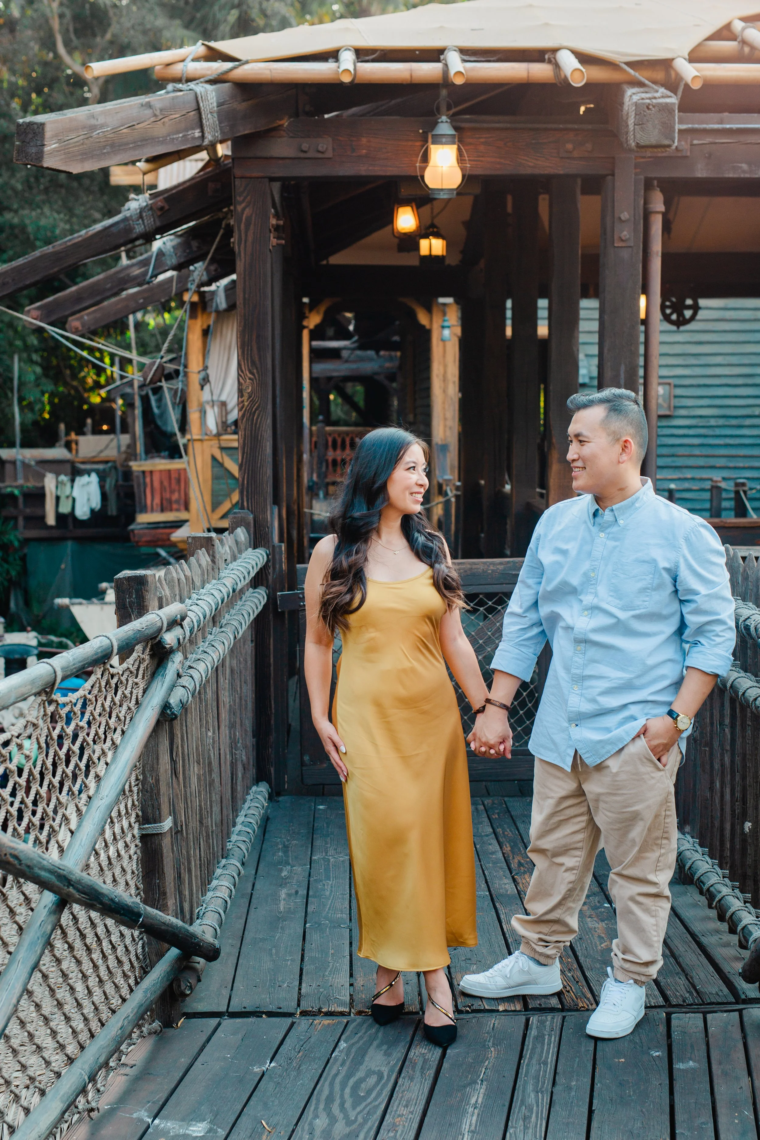 stylish couple jungle cruise engagement session