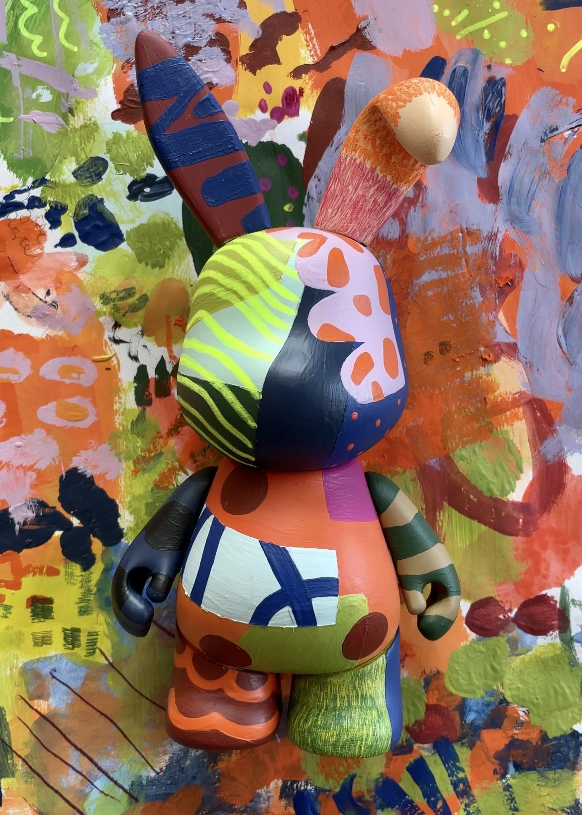 Hoffy_Vinyl_ToyHand-painted vinyl art toy from the 'Bunny' series by Jess Lowther (Hoffy)