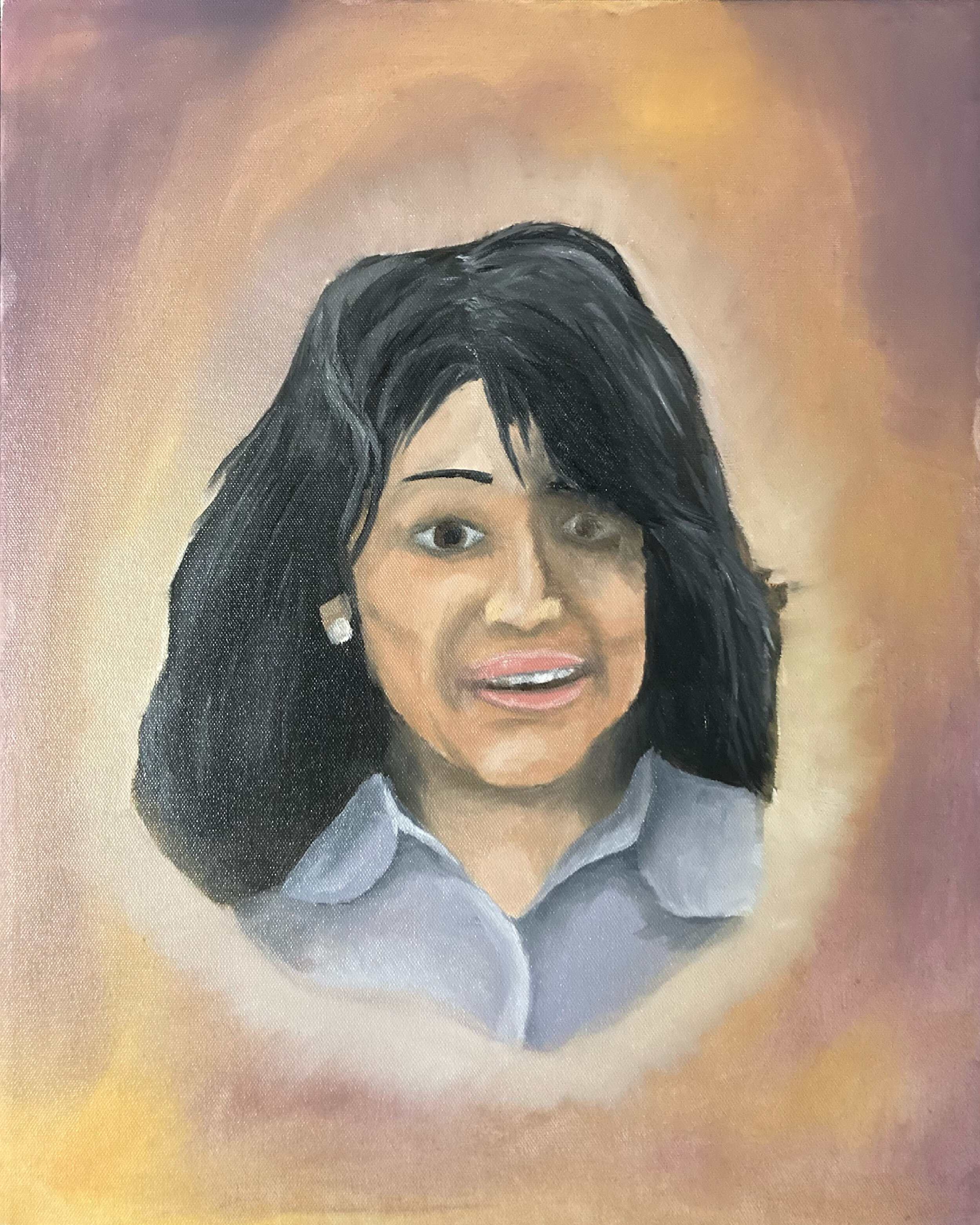 Painting of my mother, celebrating her 50th birthday.