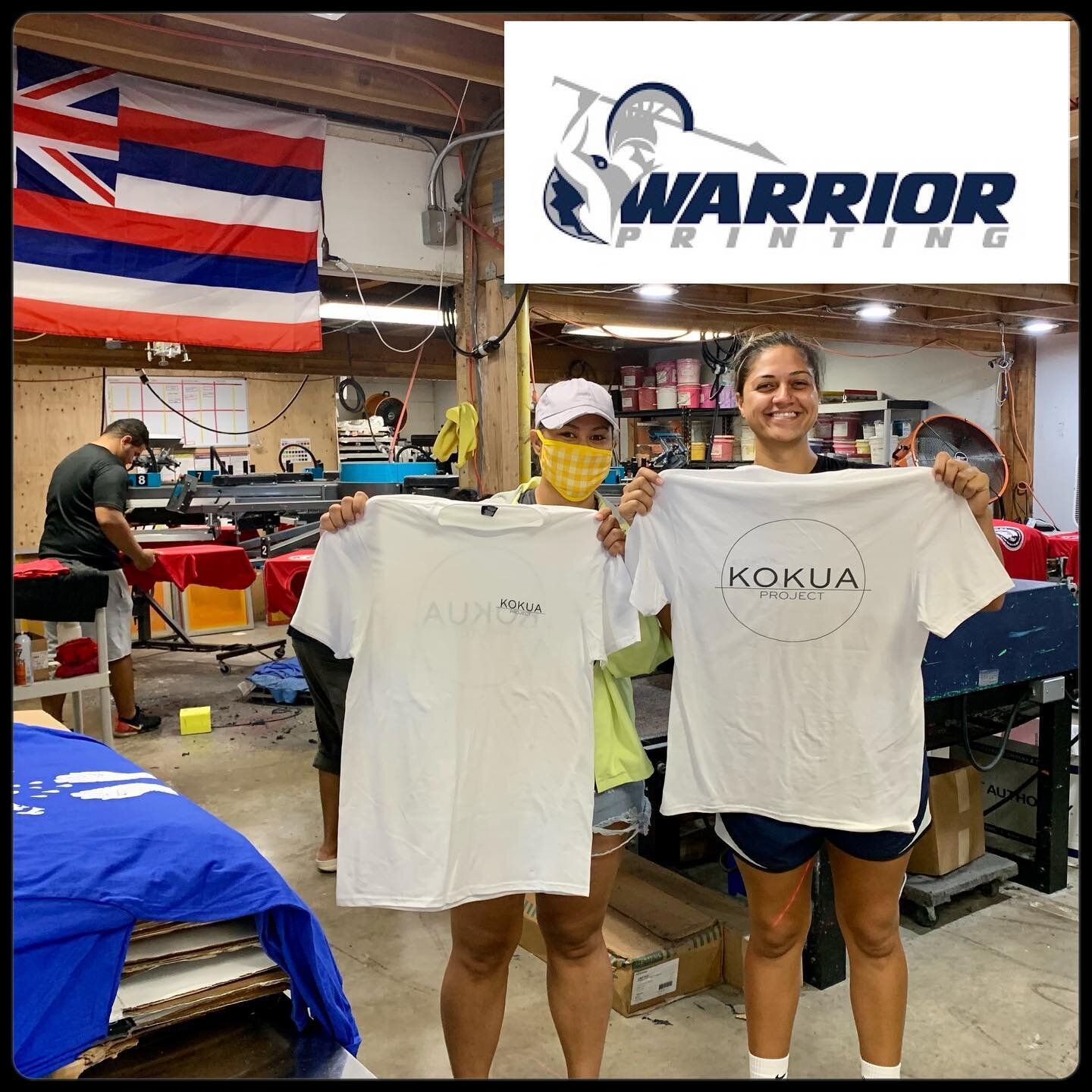 Big mahalo to @warriorprinting for the awesome deals and amazing service!  Go see Sana for all your printing needs! \!!!/ #warriorprintinghawaii #kokuaproject #supportlocal #hawaiinonprofit