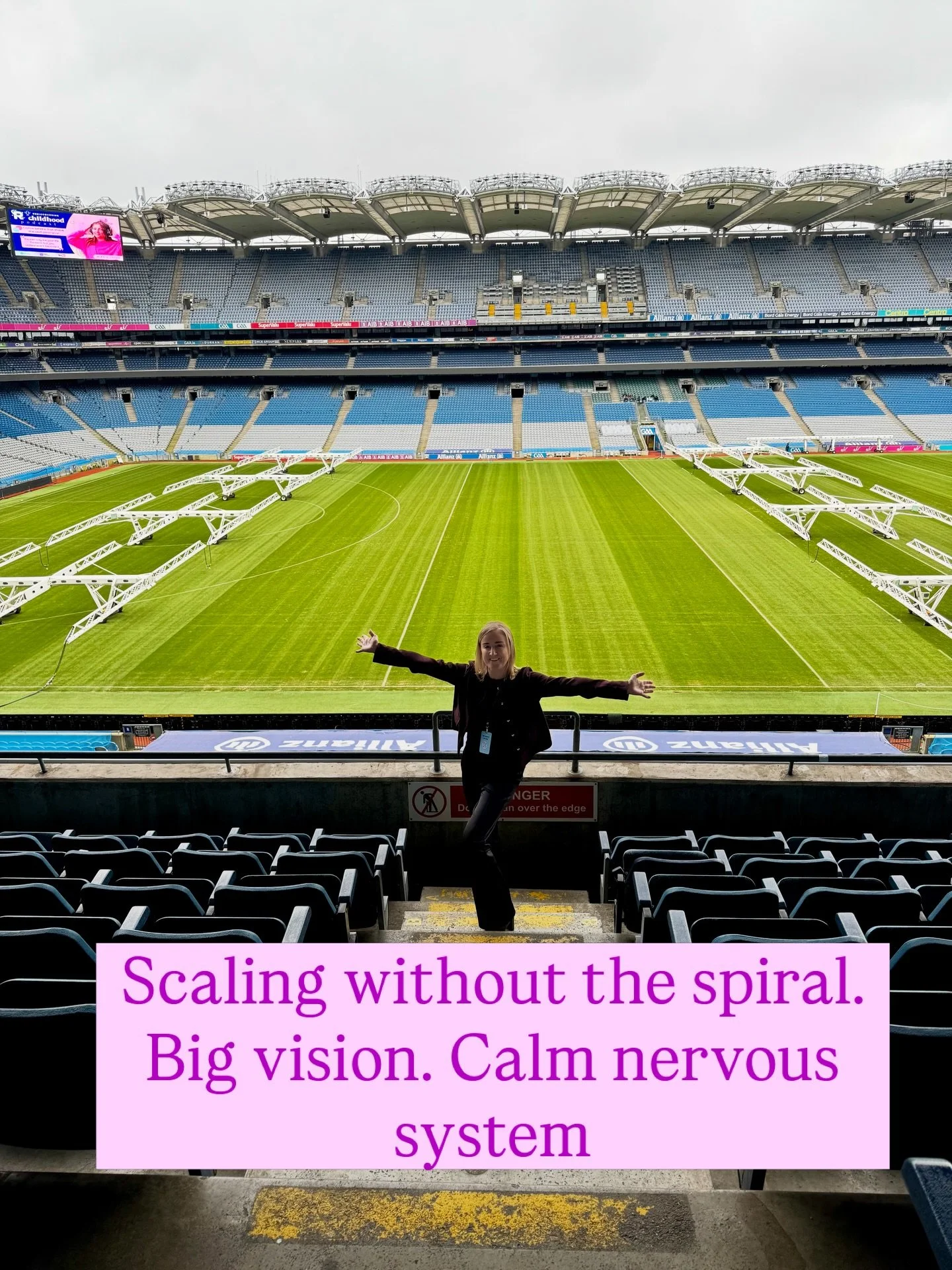 💜 Today I went to &ldquo;Scale Without the Spiral&rdquo; in Croke Park with @mibirelandnorthernireland .

It&rsquo;s practically on our doorstep @thelegacycoachireland  so glad you promoted me to go ! 

But proximity doesn&rsquo;t equal perspective.