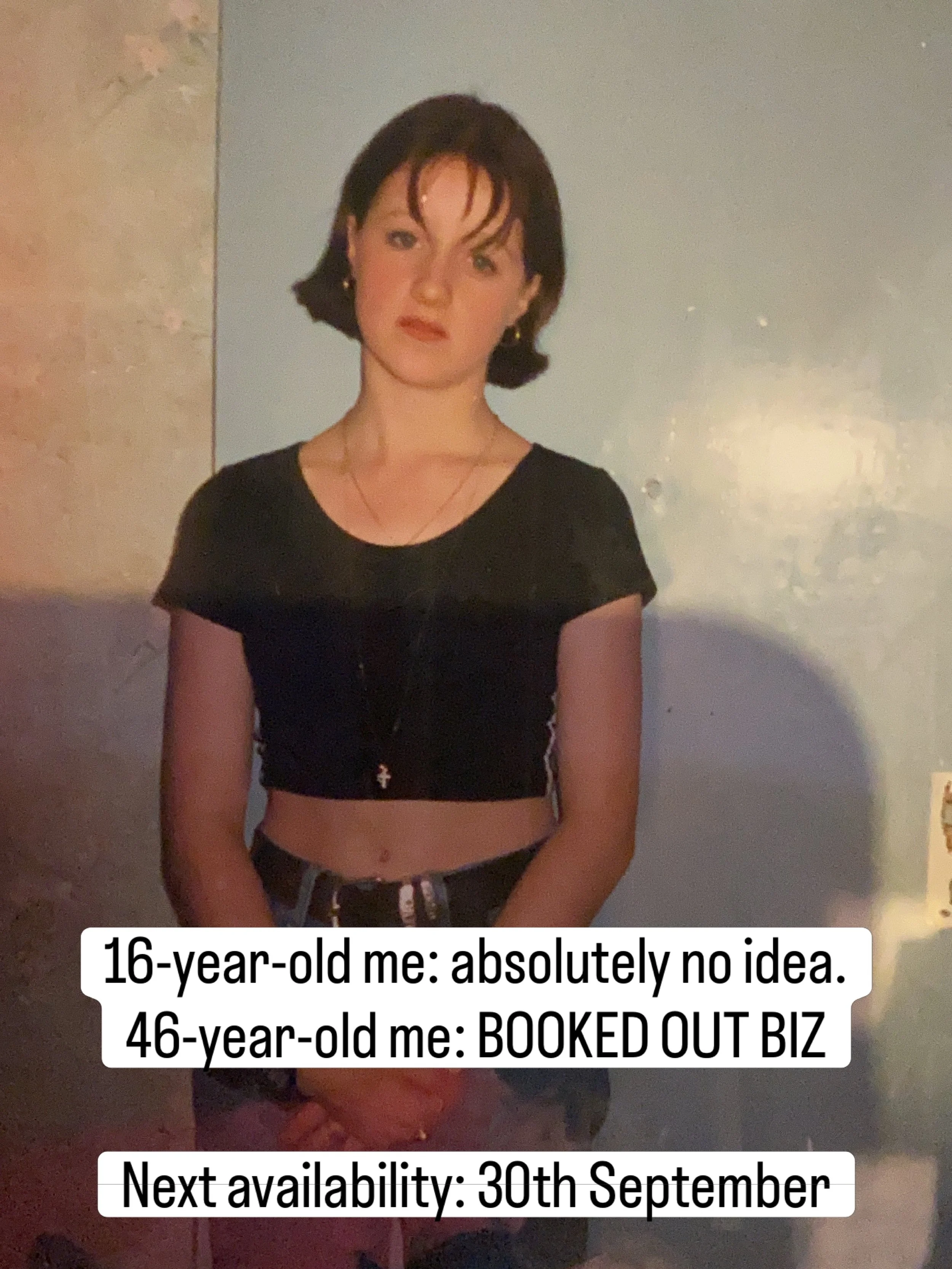 16-year-old me would NEVER have believed I&rsquo;d one day be saying&hellip; &ldquo;I&rsquo;m booked out for nearly a month.&rdquo; 🥹

Life is funny like that.
Keep going. Keep building. Keep believing.

Next availability: 30th September

Kids will 