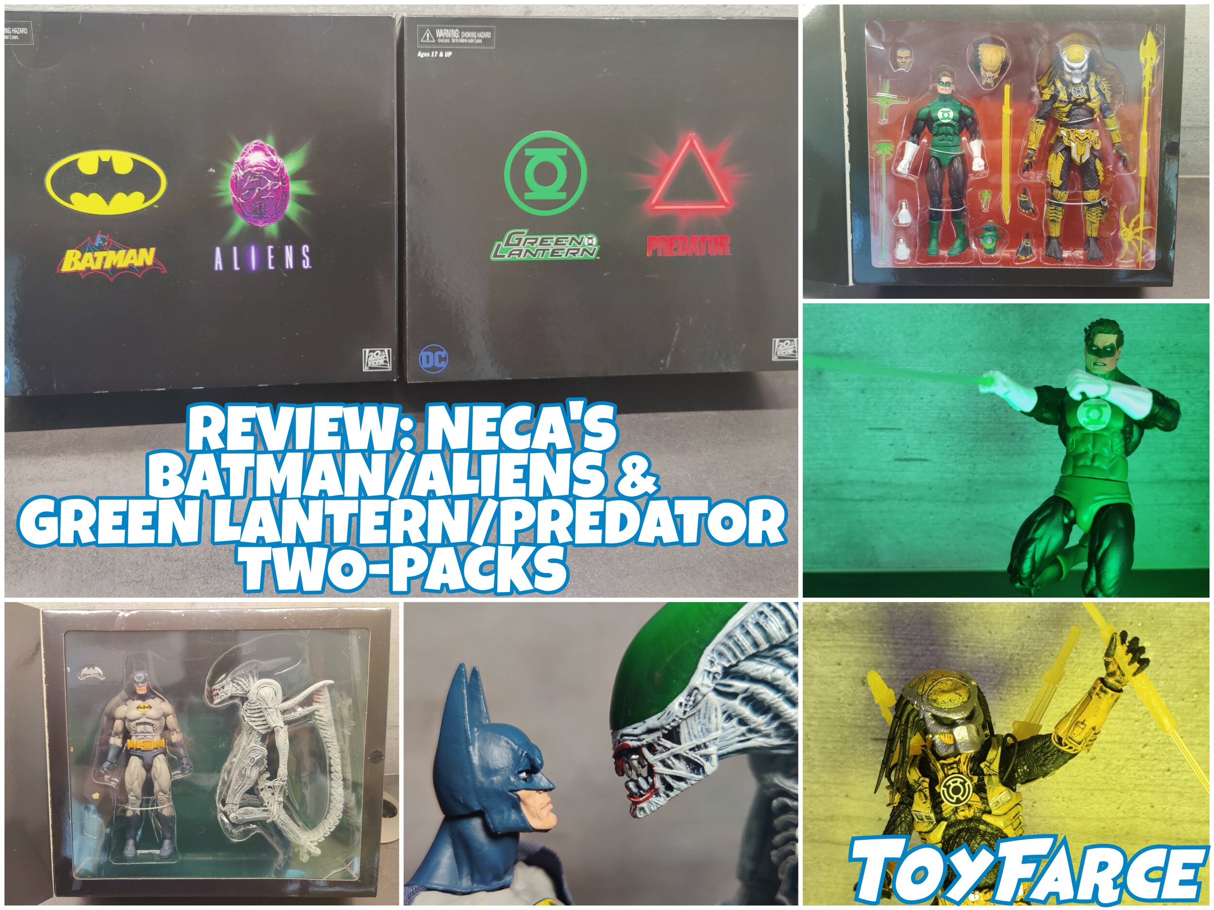 ToyFarce — REVIEW: NECA'S BATMAN/ALIENS & GREEN LANTERN/PREDATOR TWO-PACKS