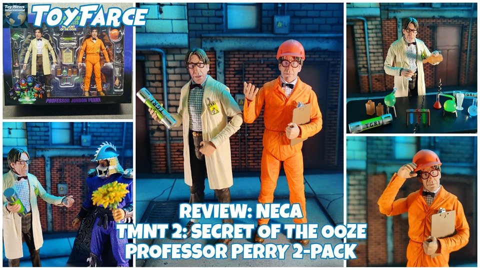 TOYFARCE REVIEW:
NECA TMNT 2: SECRET OF THE OOZE PROFESSOR PERRY TWO-PACK!

This week, we're having a look at the Professor Perry two-pack from TMNT 2: Secret of the Ooze by NECA, which is exclusive to the NECA Store. NECA had revealed the figures in