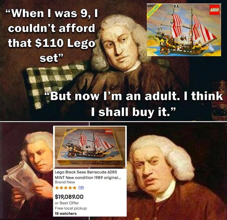 💵💵💵

TOY MEMES TUESDAY! 
Seen any great toy-related meme lately? Share it with us in the comments, by using #toymemestuesday or tagging us!

#toyfarce #toymemestuesday #toymemes #lego #blackseasbarracuda #legosets #classiclego #toys #collectibles 