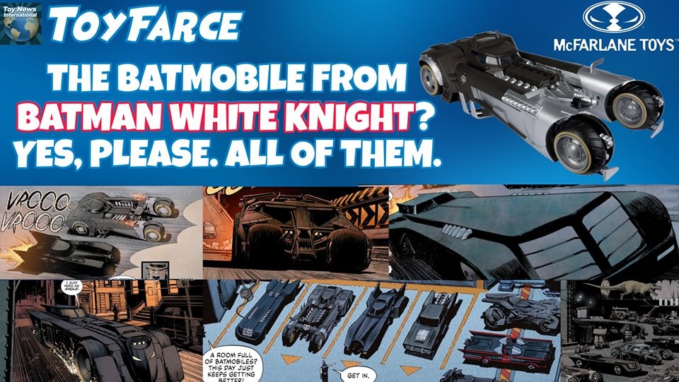 BREAKING NEWS:
THE BATMOBILE FROM BATMAN - WHITE KNIGHT? YES, PLEASE. ALL OF THEM!

Yesterday, McFarlane Toys revealed the DC Multiverse Gold Label Batman: White Knight Batmobile and put it up for pre-order the same day (Efficient!), exclusively on t