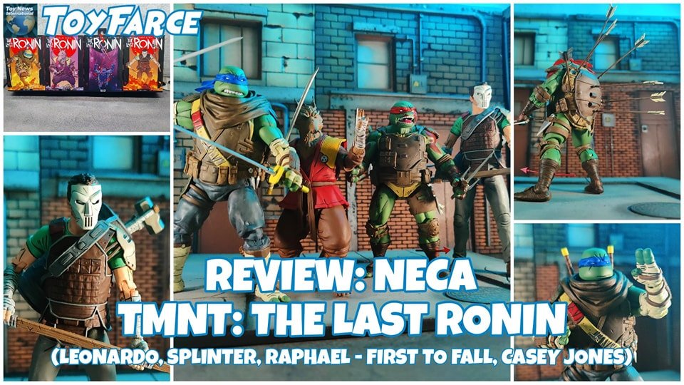 TOYFARCE REVIEW:
NECA TMNT: THE LAST RONIN (LEONARDO, SPLINTER, 'FIRST TO FALL' RAPHAEL AND CASEY JONES)!

This week, we're having a look at more TMNT: The Last Ronin action figures from NECA. This time, the figures of Leonardo, Splinter, the 'First 