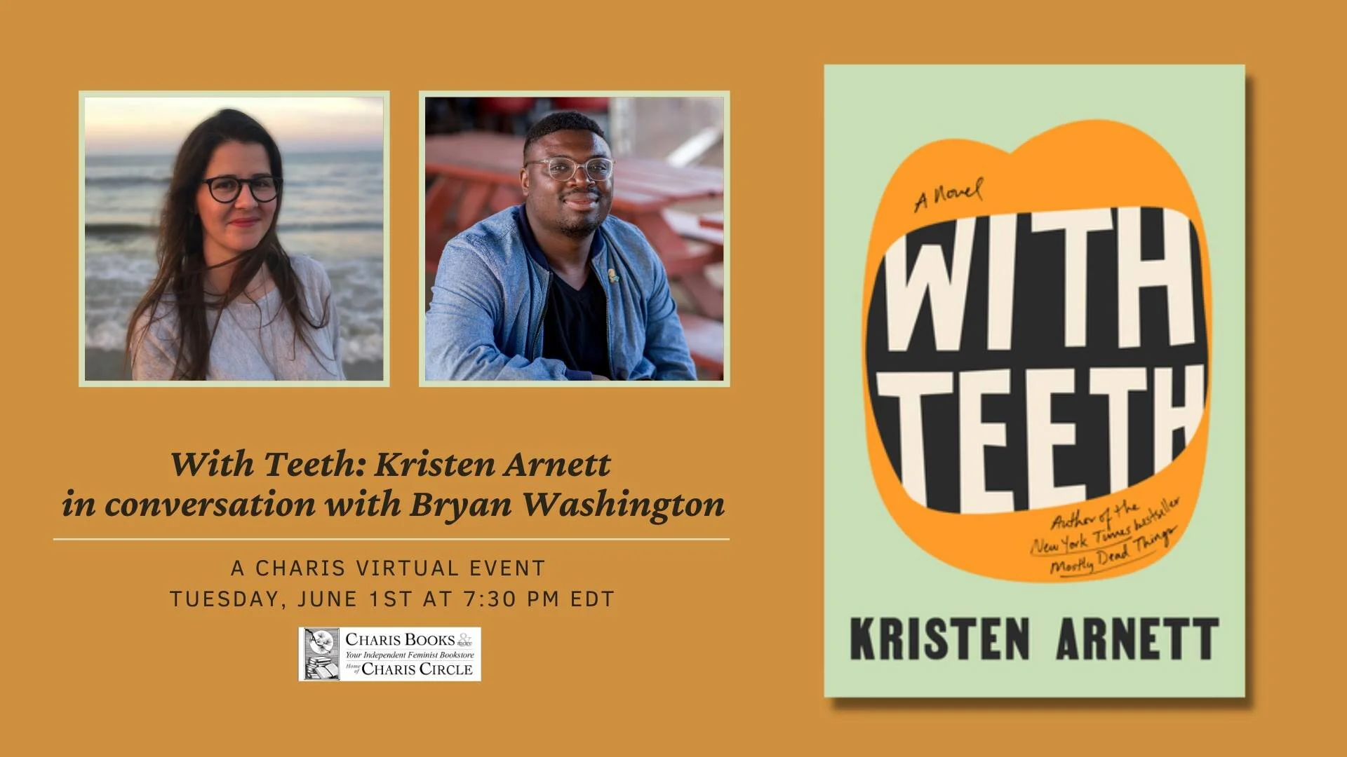 WITH TEETH TOUR Charis Books with Bryan Washington