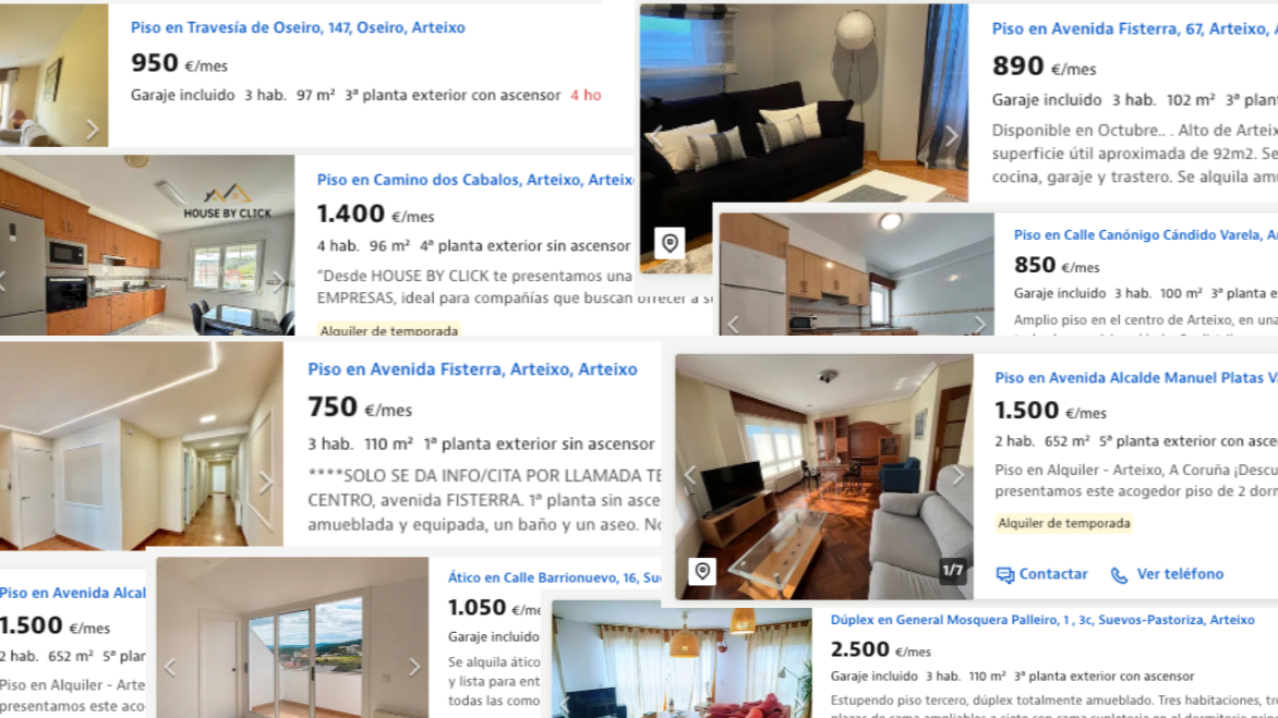O PSOE esixe declarar Arteixo como "zona tensionada" ante alugueiros que xa superan os 750 euros ao mes