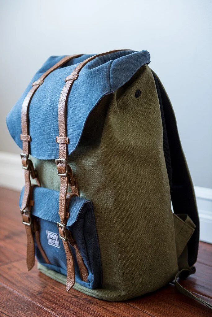 DIY camera backpack — Herschel Little America with padded insert