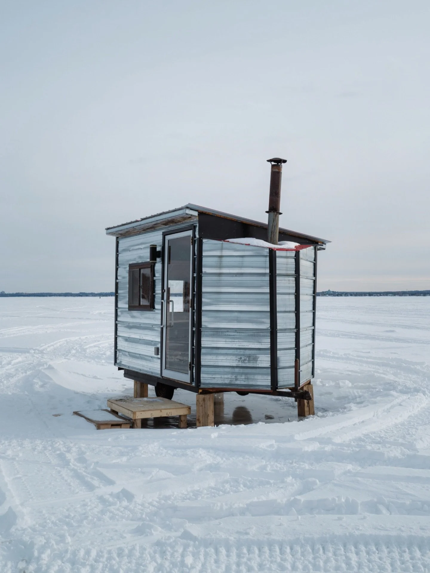 Back on the ice. Returning, to work on my ongoing multi-year Ice Shack project. I love that this is seasonal work. I can't just go out and work on it any time. I have to be patient. The conditions have to be just right. And more than anything, I love