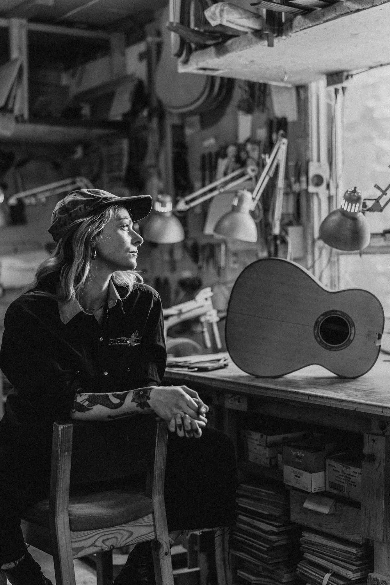 Grace — detail portrait in the workshop