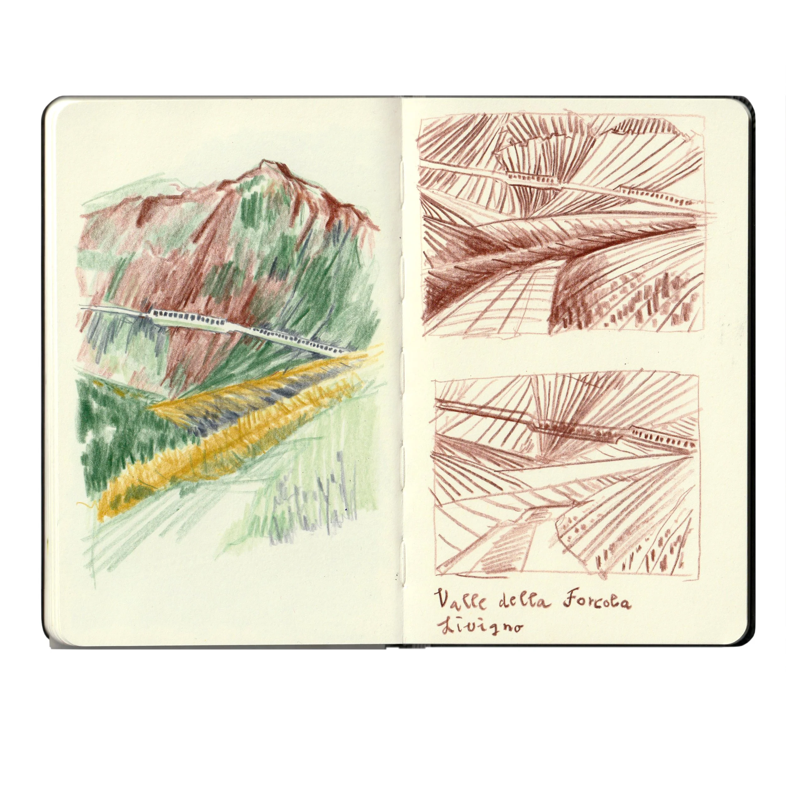 Livigno-7-Passstrasse-Zeichnung-Skizzenbuch-Brigitte von Arx.jpg