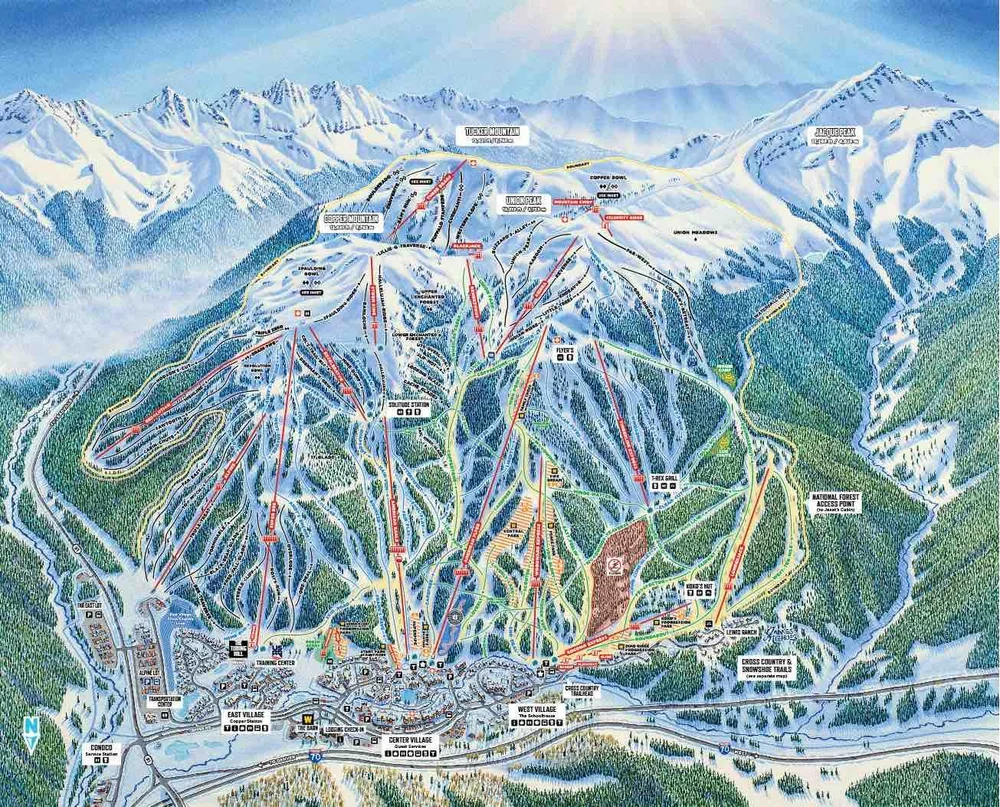 Copper Mountain Trail Map Colorado Ski Maps