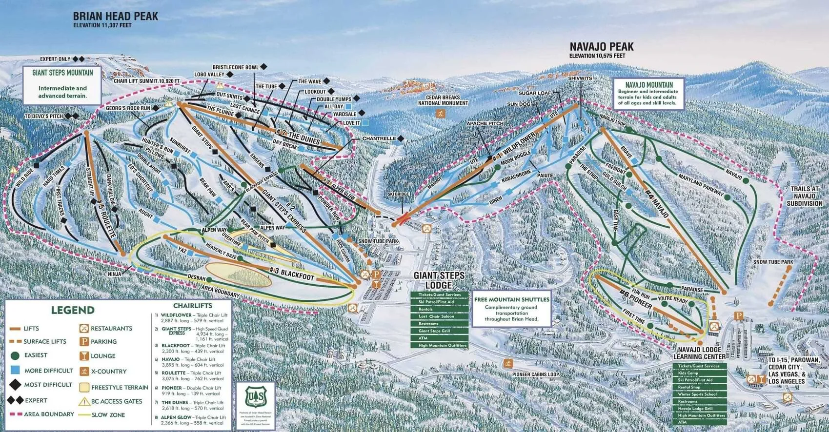 Brian Head Ski Resort Trail Map - Brain Head Trail Map 
