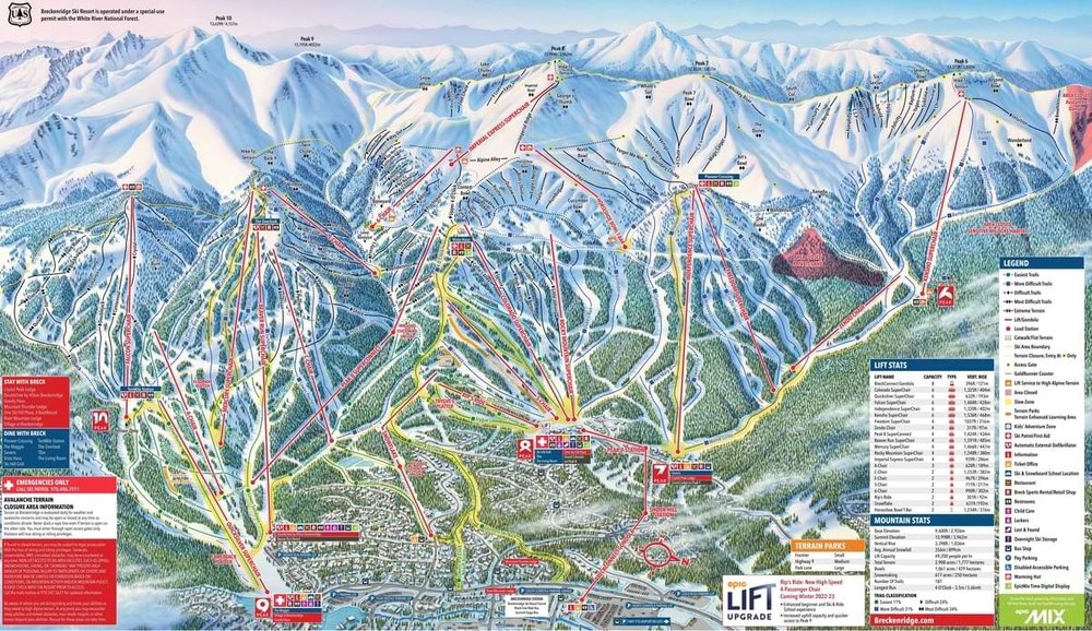 Breckenridge Trail Map Colorado