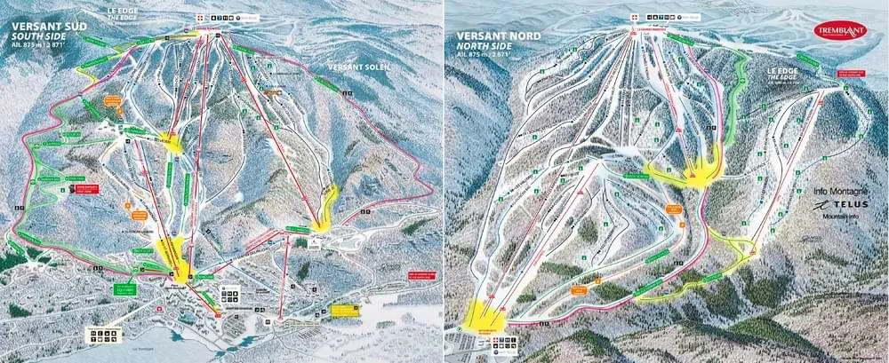 Mont Tremblant Ski Resort Trail Map Quebec Mont Tremblant Trail Map 