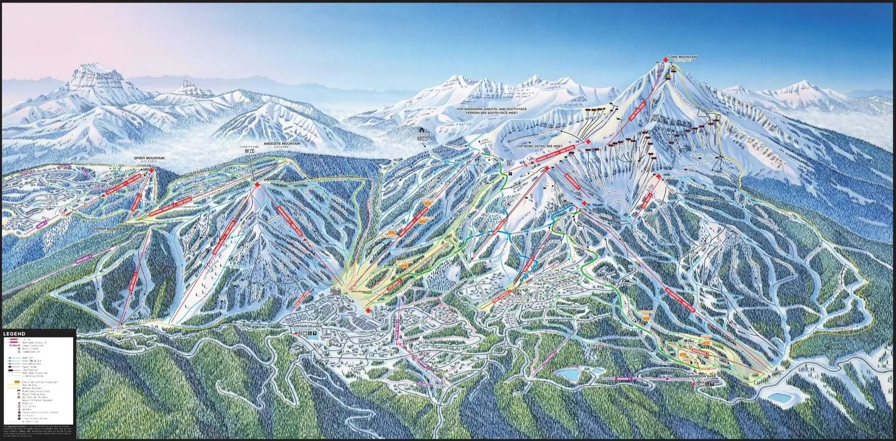 Big Sky Mountain Resort Trail - Big Sky Trail Map 