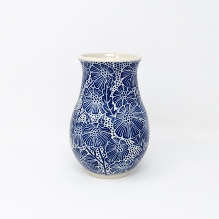 Blue Daisy Vase