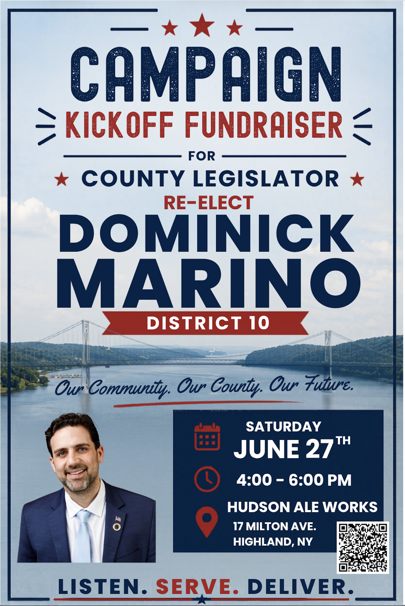 Join Us: Dominick Marino's Re-Election Kickoff at Hudson Ale Works