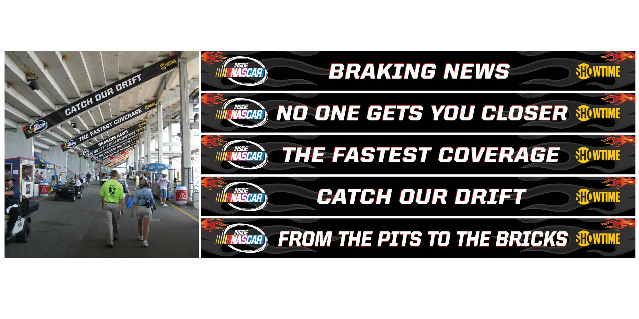 Inside NASCAR @ The Showtime Southern 500 | Copy Our Darlington Raceway takeover included 100s of pieces of creative, including banners & signs around the stadium & trackside.