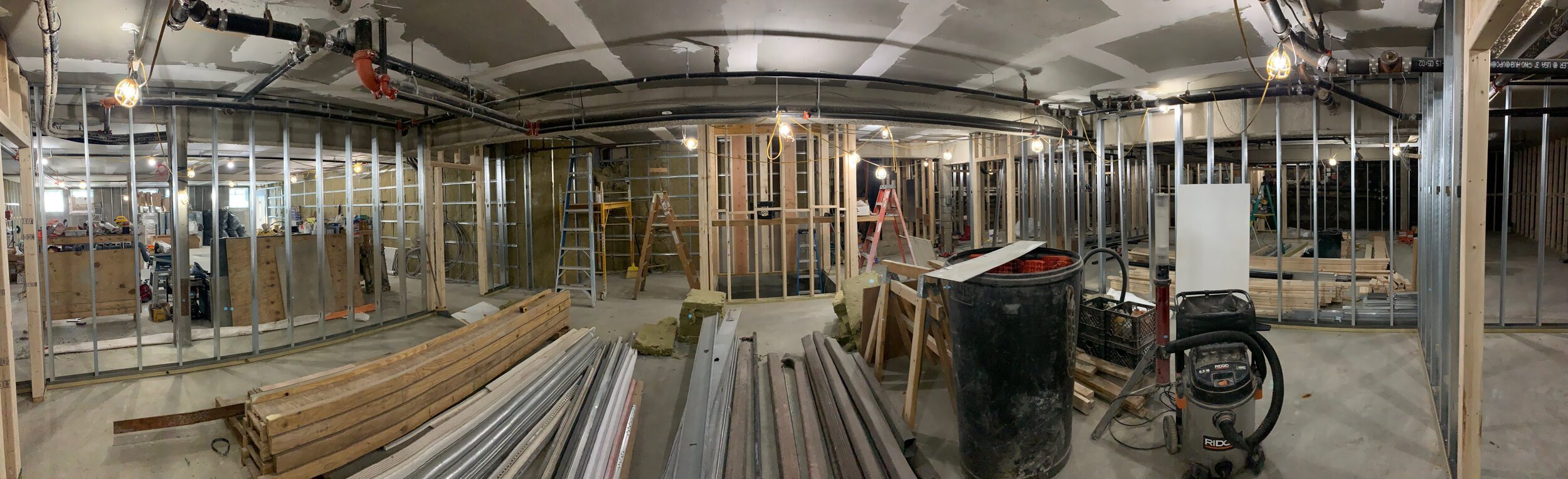 Welcome area with Riverside studio left and Hillside studio right