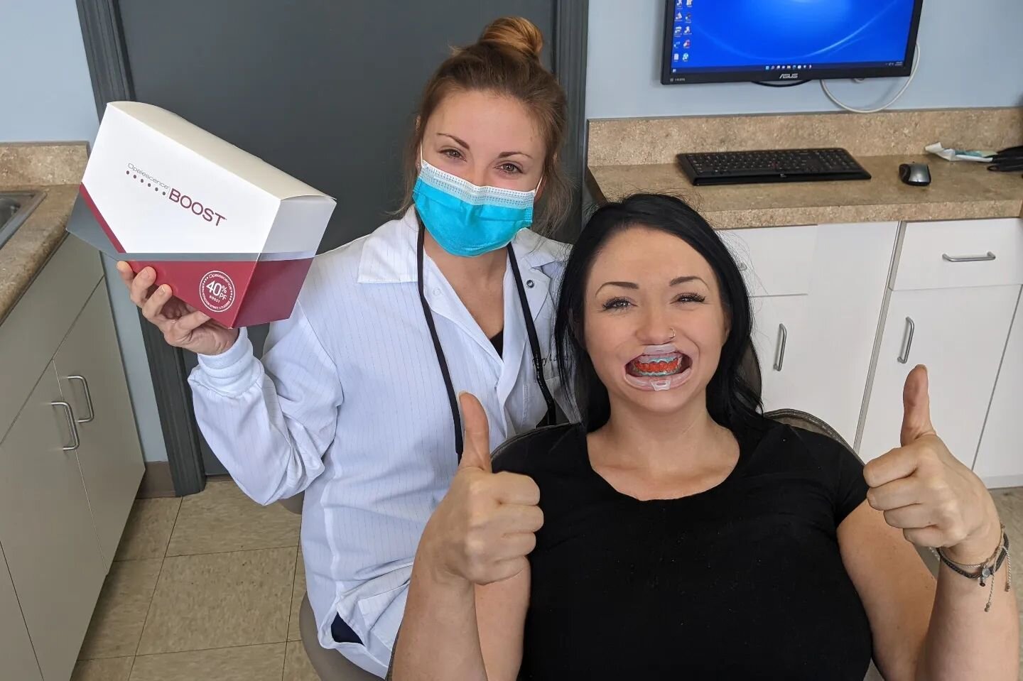 Did you know that over-the-counter whitening kits are slow-acting because they don't contain as much hydrogen peroxide? It could take a few weeks to reach the shade you want, and the results are not guaranteed to be even. Following the basic instruct