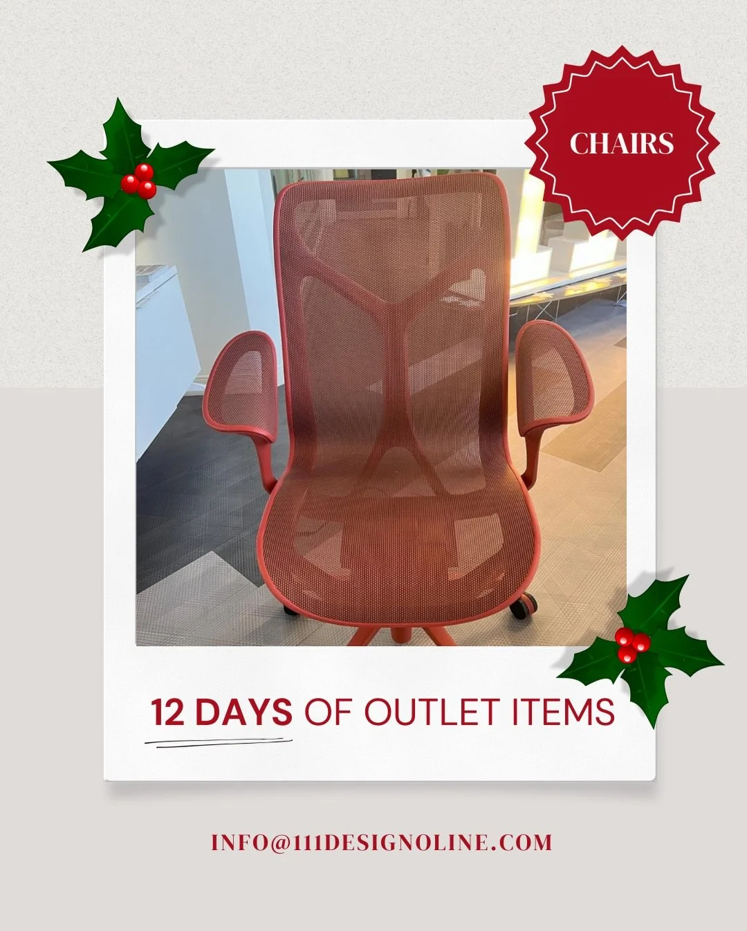 On the eighth day of Christmas my true love gave to me&hellip;CHAIRS for a spinning 🎵🪑 time to sit in real comfort in 2026 😎 #12DaysOfDeals #SuccessByDesign