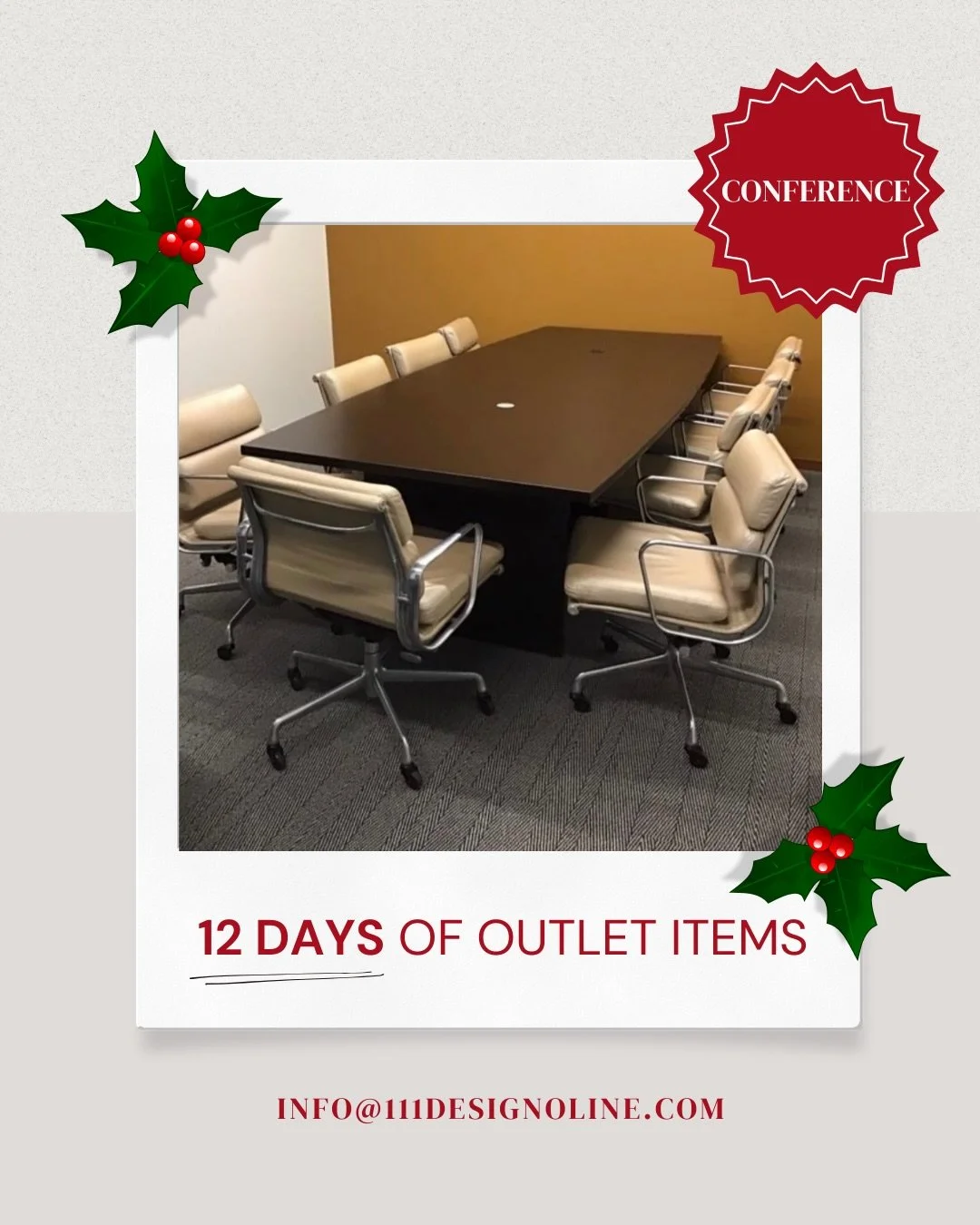 On the eleventh day of Christmas my true love gave to me&hellip;CONFERENCE TABLES for a typing ⌨️🖱️make sure there&rsquo;s a seat for ~everyone~ at your table 👏🏼 #12DaysOfDeals #SuccessByDesign