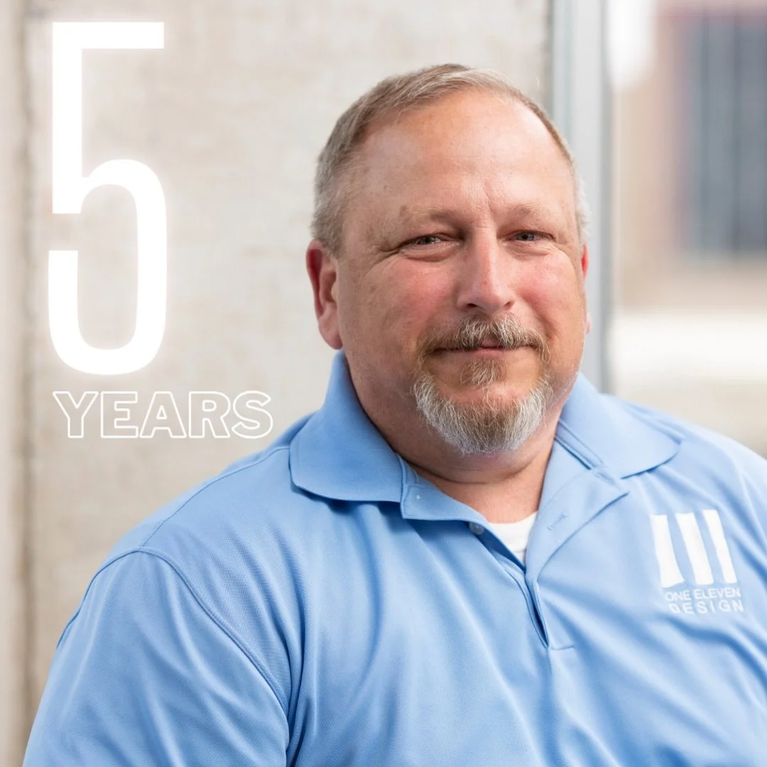 George &amp; Trevor are celebrating FIVE years of installation, production and custom work 📐 Their collaboration and expertise for our evolving team and services propelled One Eleven Design into what it is today &mdash; including expansion 🙌🏼 Let&
