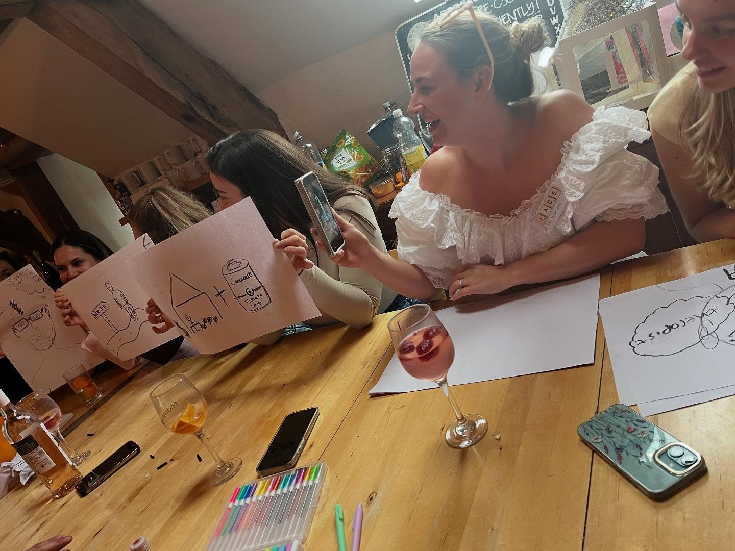Buttler in the buff art class. Our resident buttler @bunny_the_buff played a fab game I&rsquo;ve never seen him do before. He asked the girls to draw symbols of what they did for a living (next to their charcoal drawings of him) and he had to guess. 