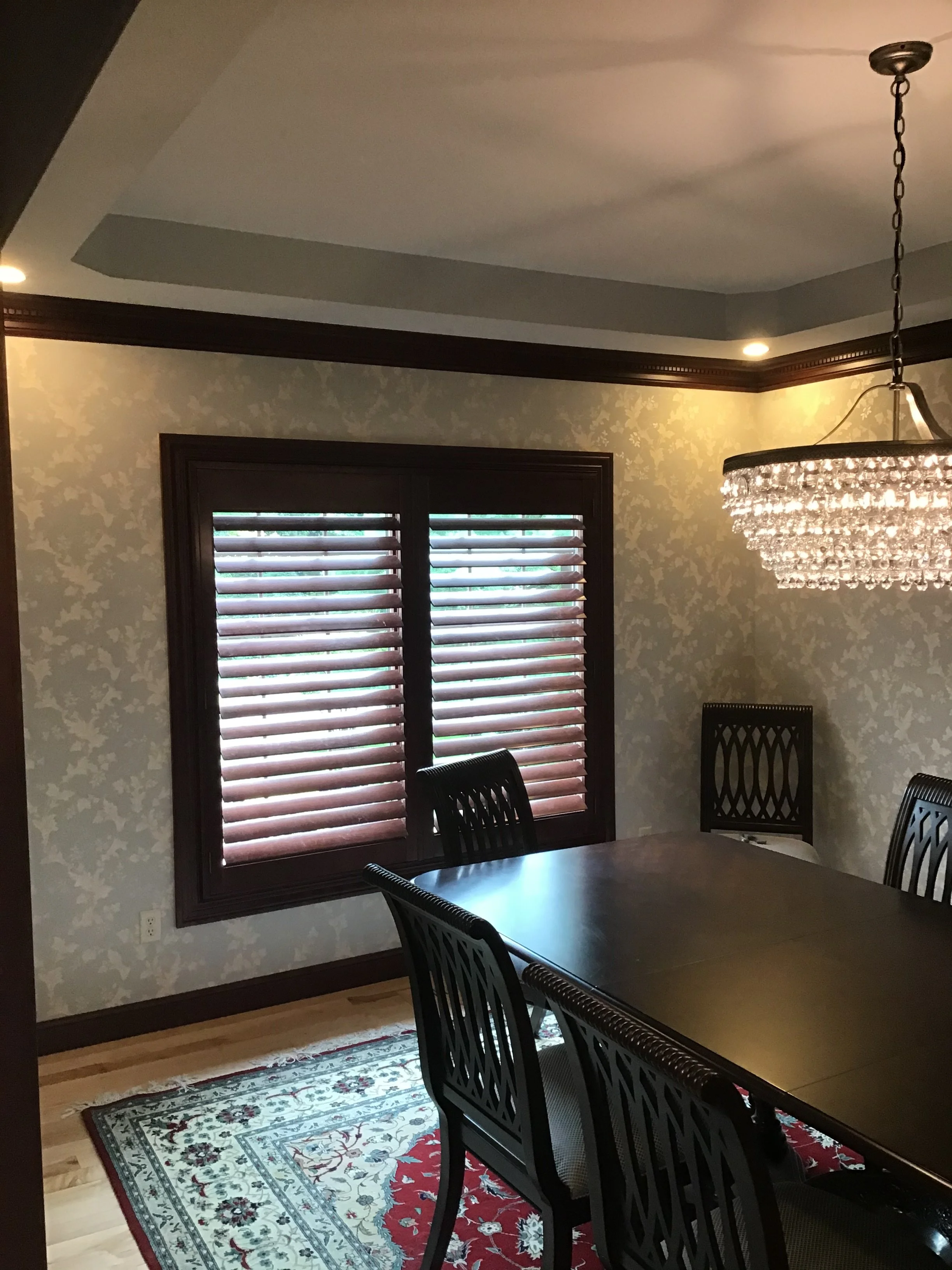 Real wood shutters