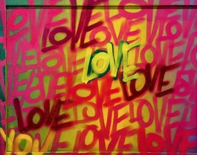 Sunset Glitter Love, an original artwork from the Love Always collection.