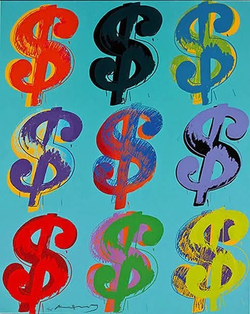 Andy Warhol Dollar Sign Painting
