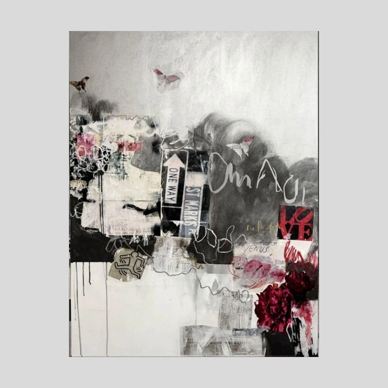 The World's Gone Mad, But Love Is The Answer by Susan Washington — panel center