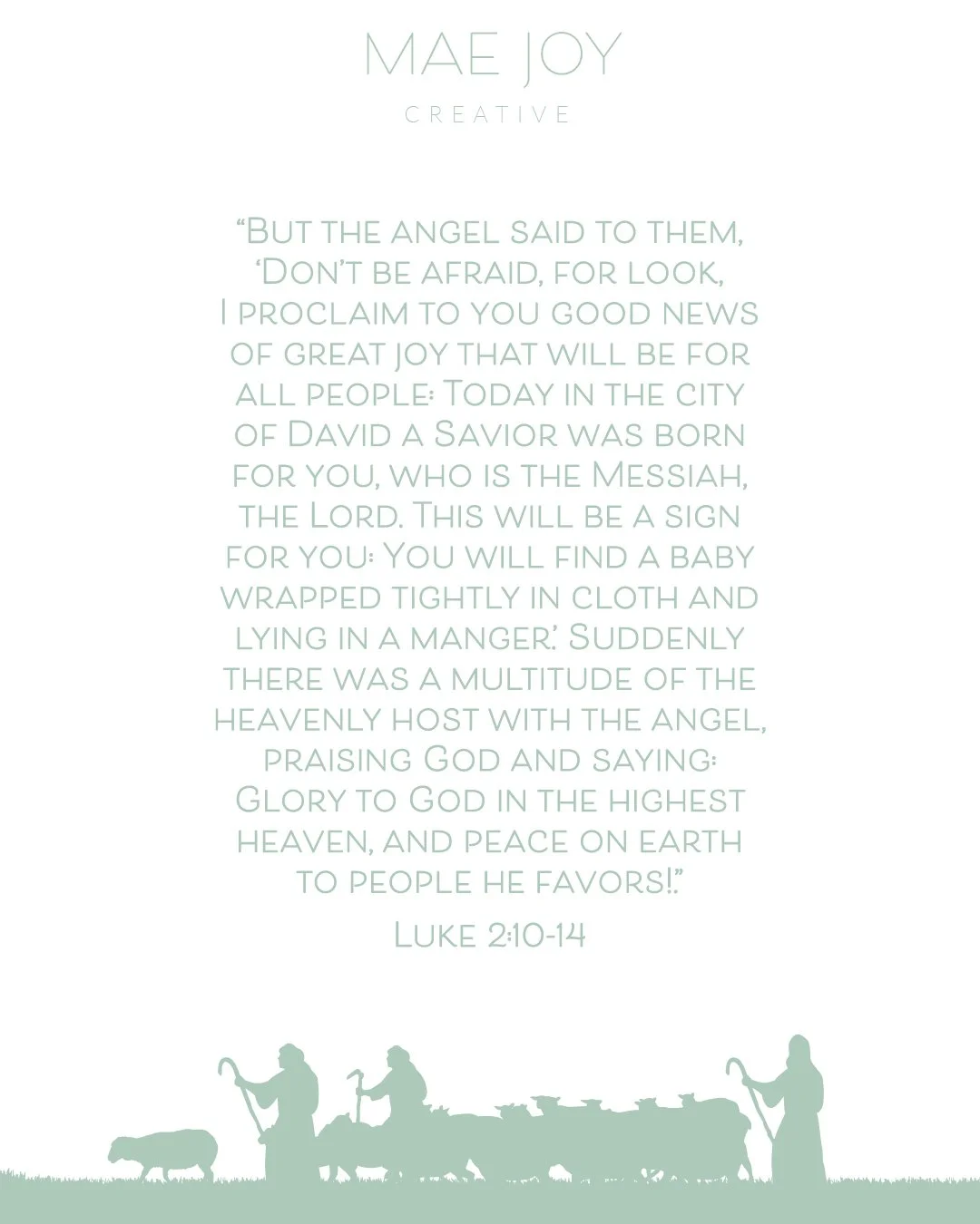 It wasn't to Caesar. It wasn't to a king. It wasn't to a priest or the town counsel...it wasn't to the rich or powerful.

God sent an angel to the ordinary...just some shepherds out in the fields with their sheep. Just a normal person like you and me
