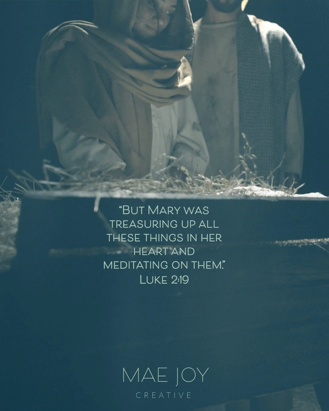 Can you imagine what Mary must have been thinking? What she was treasuring up in her heart?

There she was...a young bride and young mother...holding her firstborn baby...holding in her own arms the precious gift of her Savior.

I love this simple ye