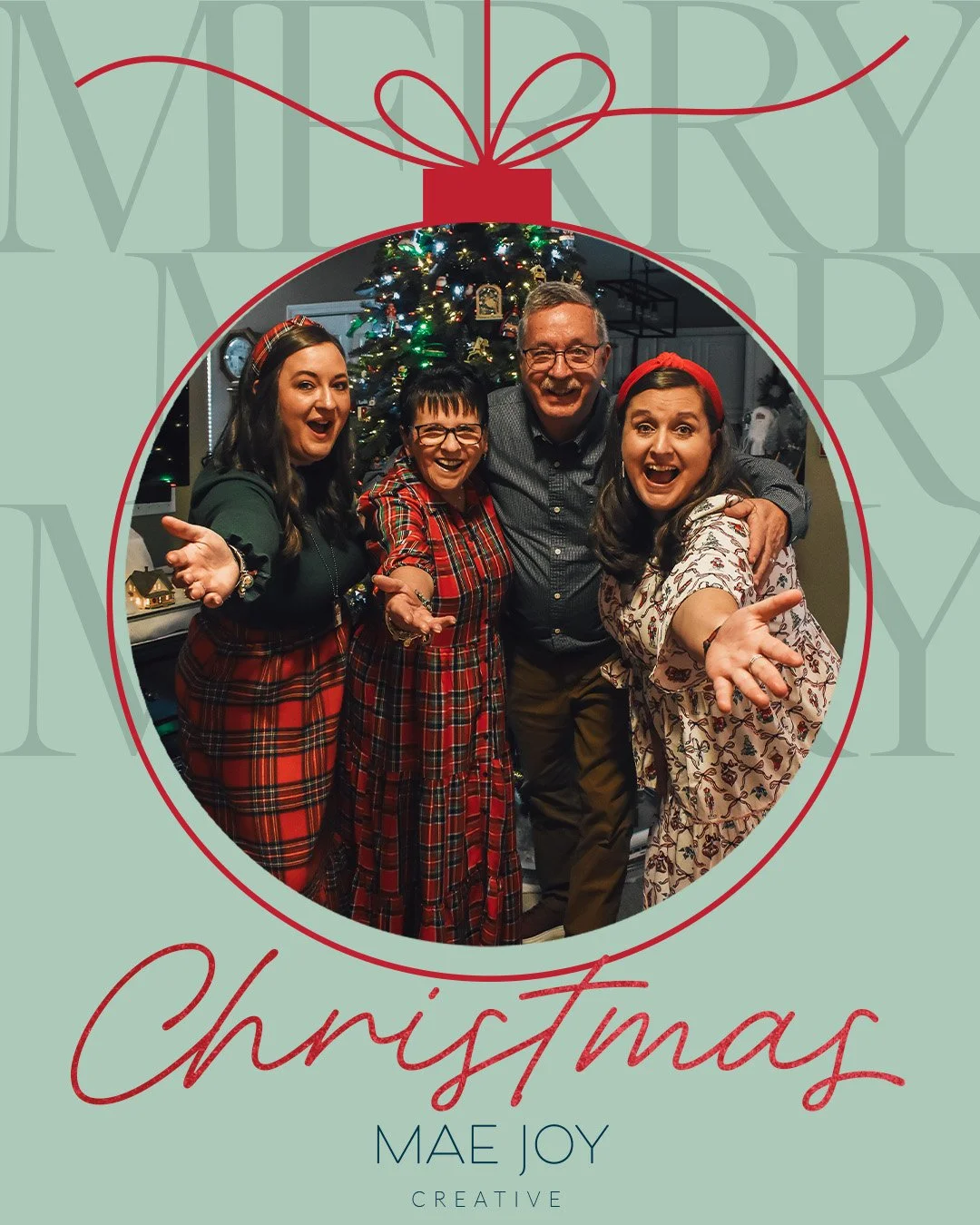 "For unto us a Child is born,
Unto us a Son is given;
And the government will be upon His shoulder.
And His name will be called
Wonderful Counselor,
Mighty God,
Everlasting Father,
Prince of Peace."
Isaiah 9:6

Merry Christmas from my famil