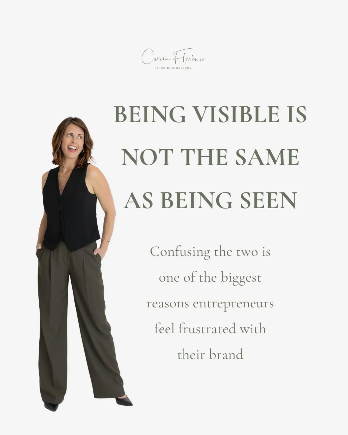 Being visible online doesn&rsquo;t automatically mean being seen and understood.

When building a personal brand, you shouldn't worry about it being perfect.

✨ If you want to build an authentic personal brand, it starts with clarity. ✨

And when you