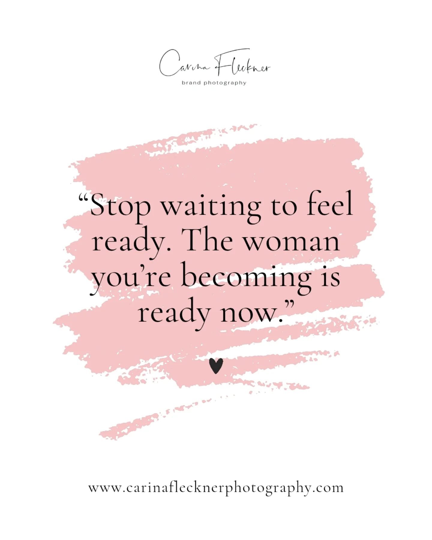 Stop waiting to feel ready.
The woman you&rsquo;re becoming is ready now.

✨ Every powerful personal brand begins the moment you decide to show up and be seen.

DM me if you made that decision 😉 

Love, your personal branding photographer in San Die