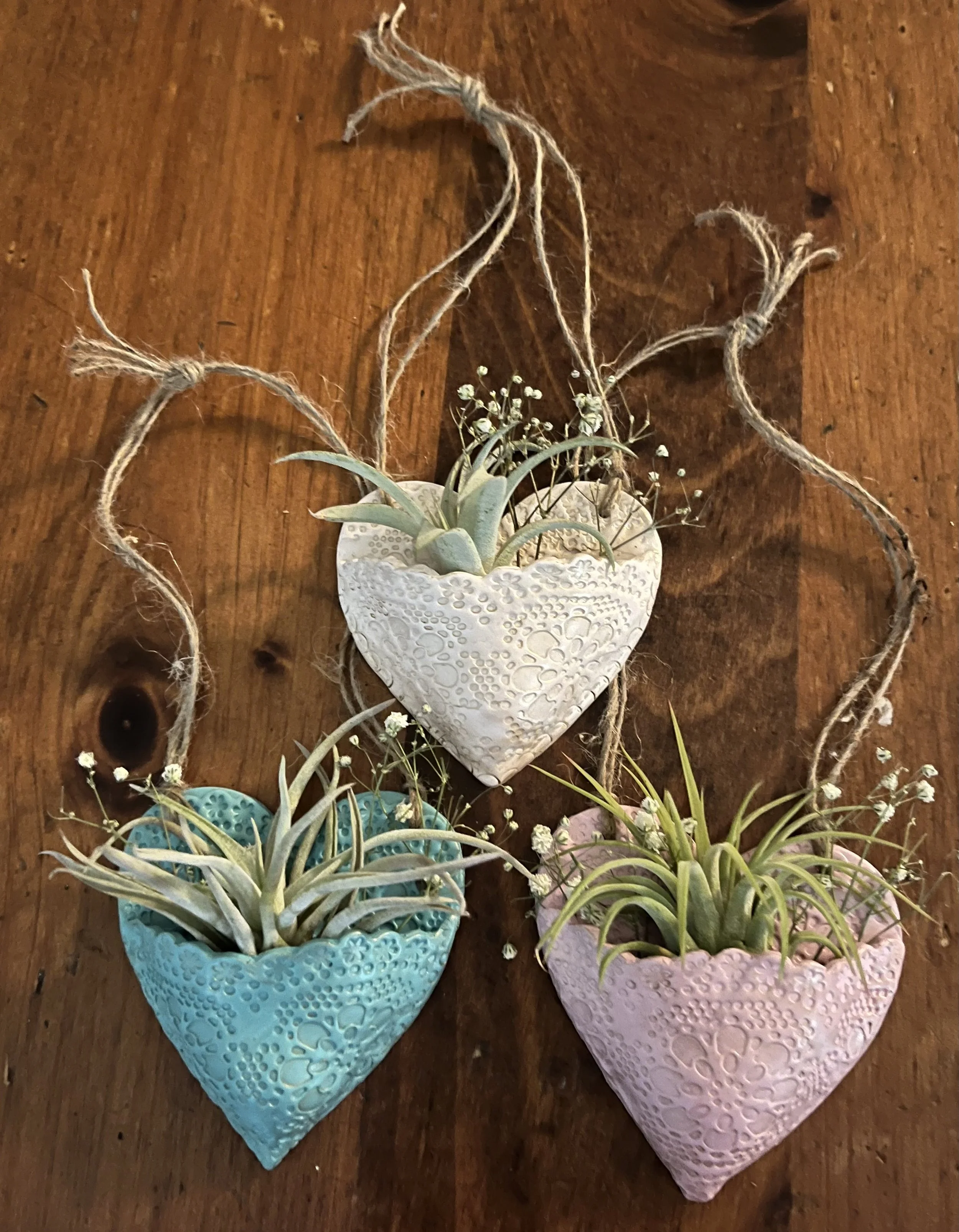 Polymer Clay Air Plant Heart