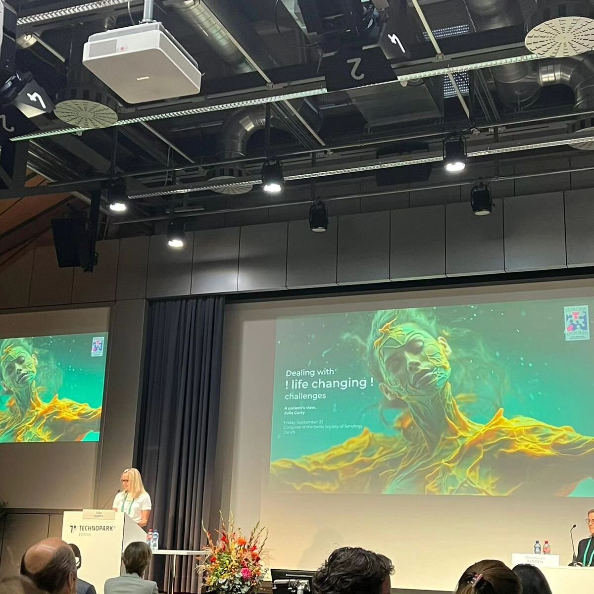 Today, I had the honor to share my thoughts concerning challenges as a breast cancer survivor at the Annual Congress of the Swiss Society of Senology at the Technopark in Zurich. Raising awareness and talking about patients' obstacles were the main t