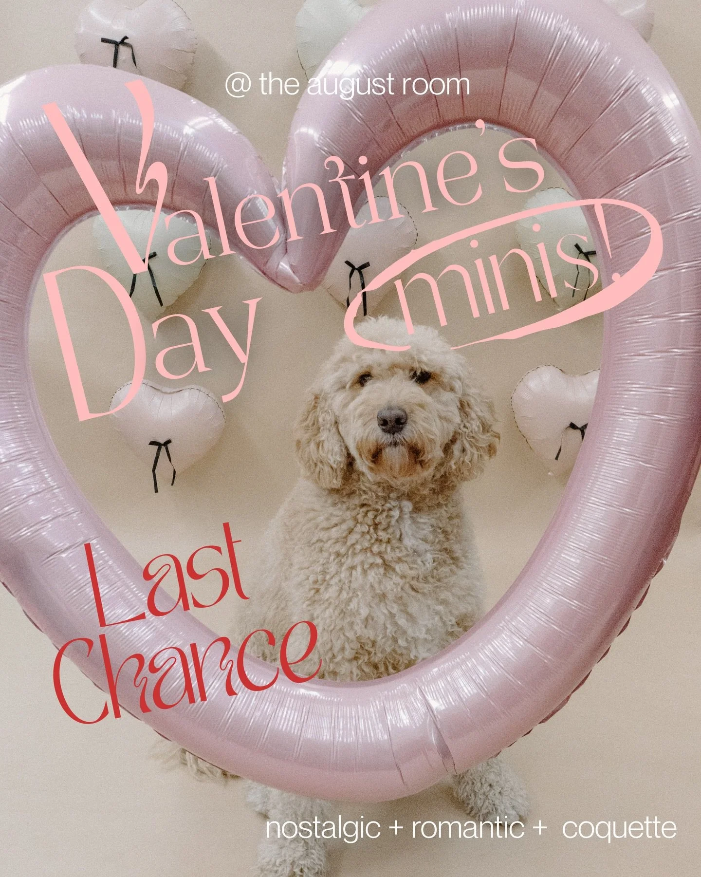Last chance for Valentine&rsquo;s Day minis at The August Room 🤍

A nostalgic, romantic set with soft coquette details, sweet, simple, and timeless. Perfect for couples, besties and kids!

These are the final remaining time slots before Valentine&rs