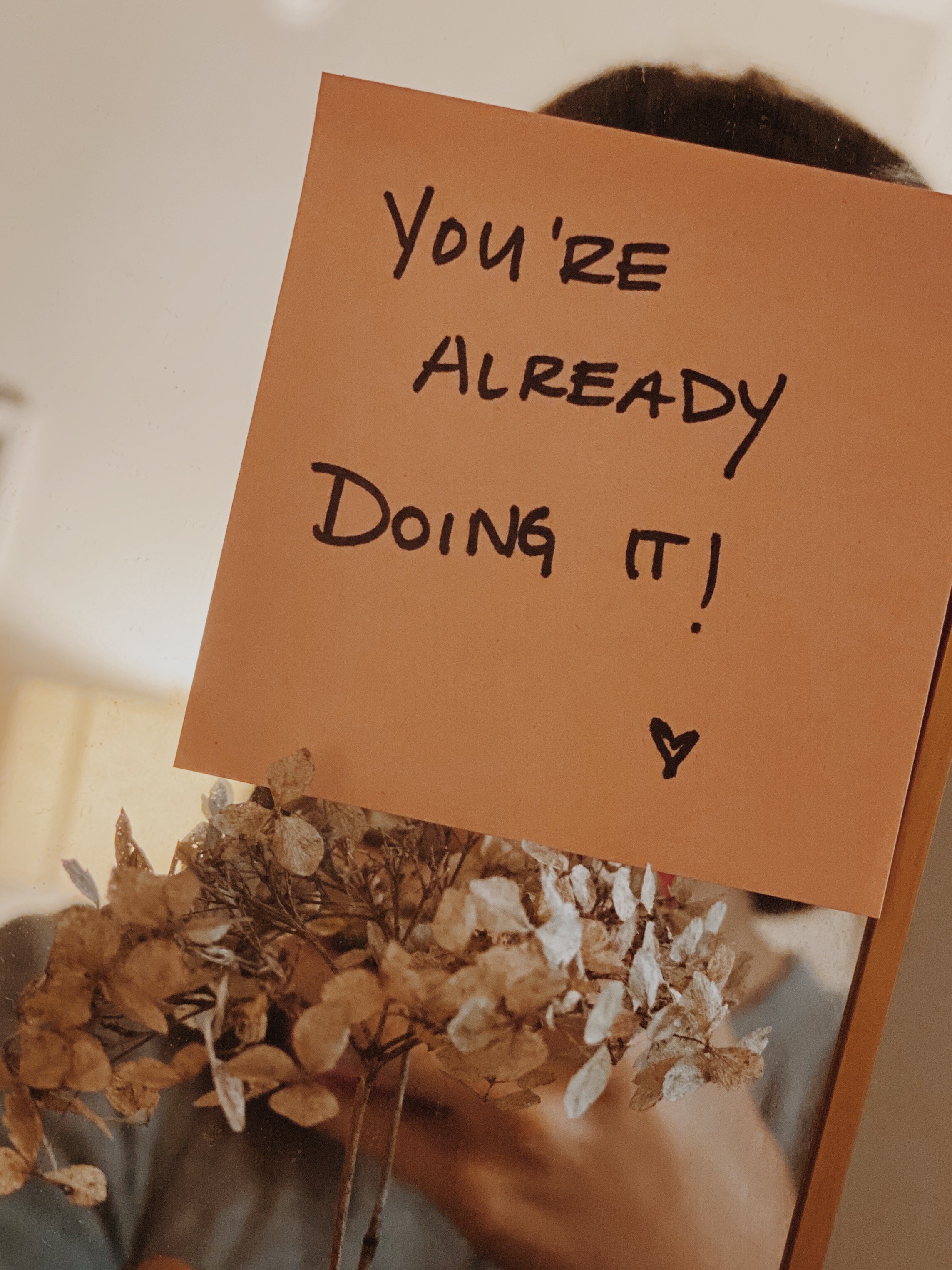 Sticky Note Affirmations and my Pizza Grease River