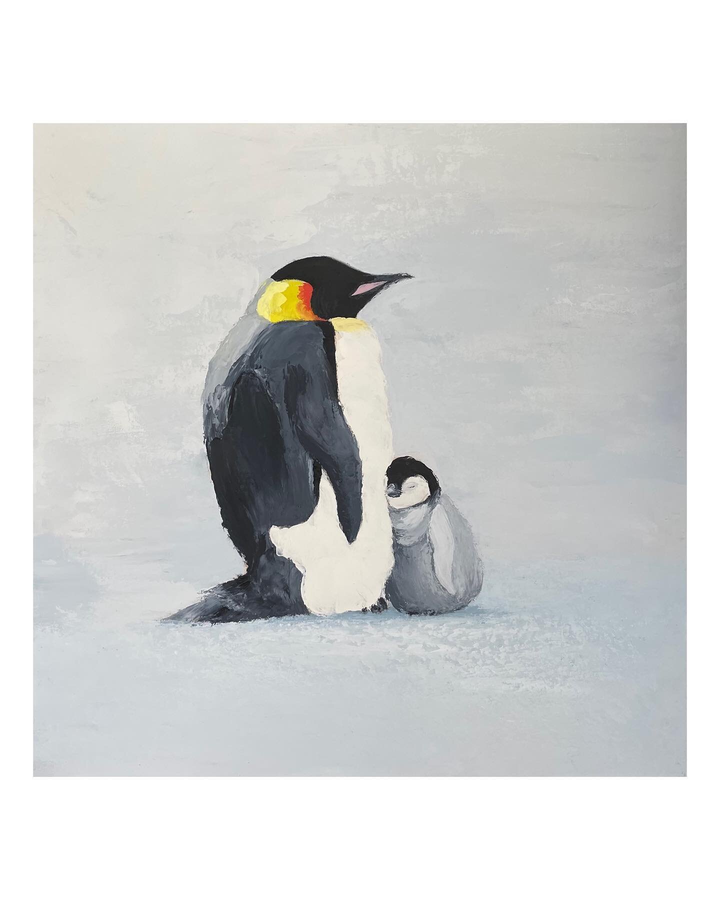 Happy World Penguin Day. 🐧

&ldquo;A Secure Base&rdquo;
20&rdquo; x 20&rdquo;
Cold wax and oil on wood board
Available 

#worldpenguinday