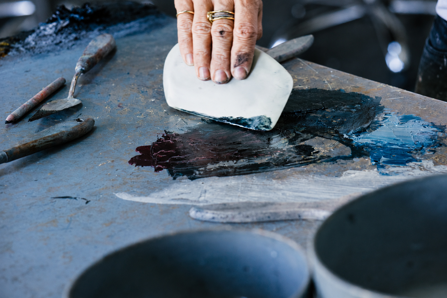 Cold Wax Art Class - Kim McNeil
