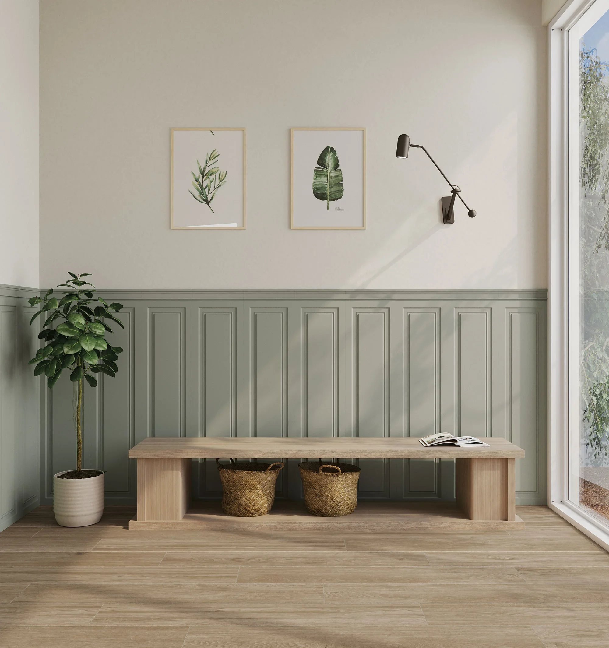 Boiserie Tomillo Wood Panel Effect Tile