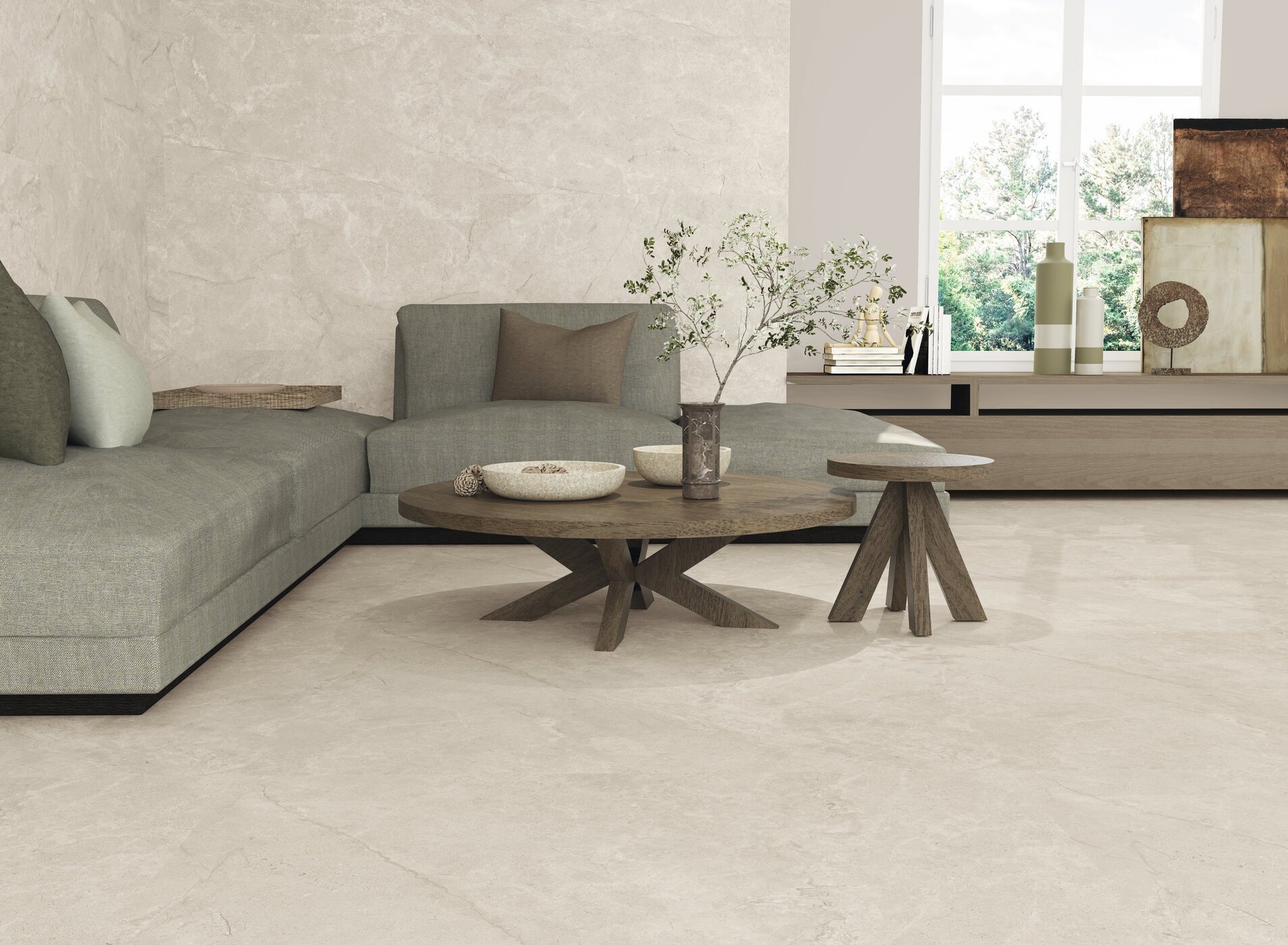 Acadia l 120 x 60 cm Matt Ivory Tile