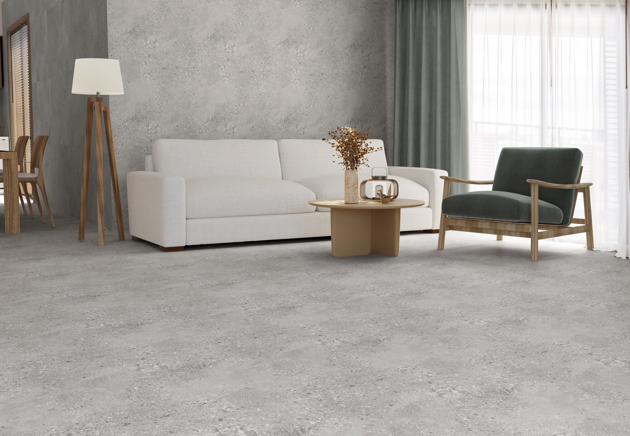 Promenade Cendre 80 x 80 cm Matt Tile