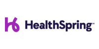 HealthSpring logo with a stylized purple 'h6' icon and the company name in dark purple.